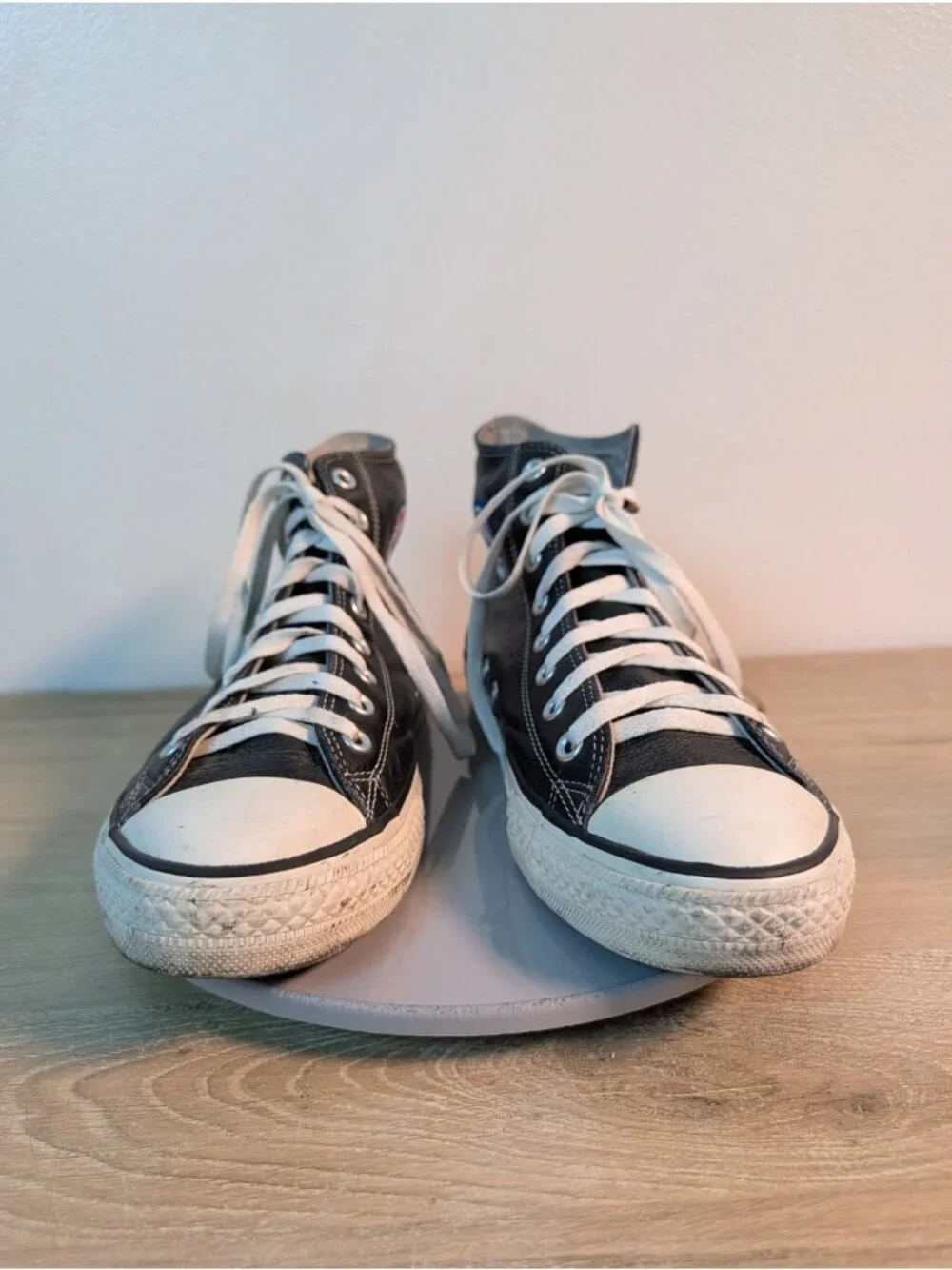 Converse Chuck Taylor All Star Leather High Top Black 1S581 Men's Sneaker 9.5 - Picture 4 of 10